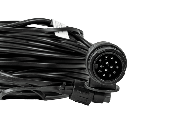 Instalación eléctrica MANTES, arnés para remolque de camión, 12 m, enchufe 13 PIN, 2x bayonetas 8 PIN
