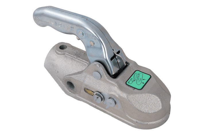 Enganche de bola KNOTT K35-A para remolque de 3500 kg con barra de tiro de tubo de 50 mm, hierro fundido