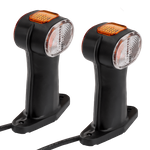 Juego de dos lámparas de señalización universales ASPÖCK SUPERPOINT II sobre brazo de goma