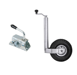 Rueda jockey con abrazadera KNOTT TK48+LB48 150kg 48mm 500-720mm