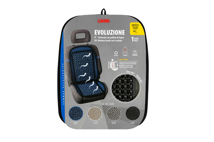 Almohada de cuentas de madera negra Evoluzione