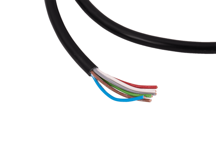 Conector bayoneta derecho FRISTOM de 6 pines para remolque, verde, con cable de 1 m