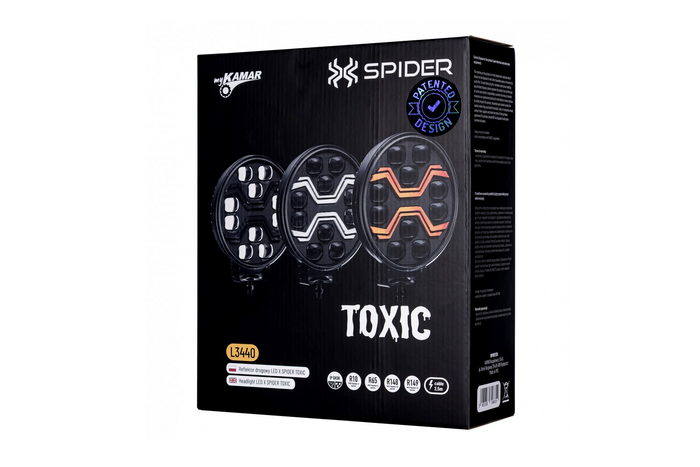 Reflector de lámpara de trabajo LED KAMAR X-SPIDER TOXIC L3440 10xLED 80W