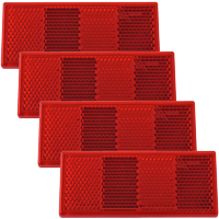 Reflectores de remolque autoadhesivos rojos 90x40 mm - juego de 4