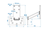 ProPlus 342643 Soporte de montaje para rueda de repuesto de remolque, ángulo de 8 a 16"
