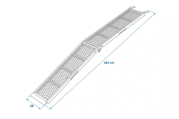 Rampas plegables de acero ProPlus 390094 para remolques, 203 cm, 680 kg, juego de 2