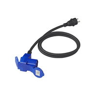 Adaptador con enchufe Schuko y conector angular CEE + toma Schuko 16A ProPlus 373528DE cable 150cm