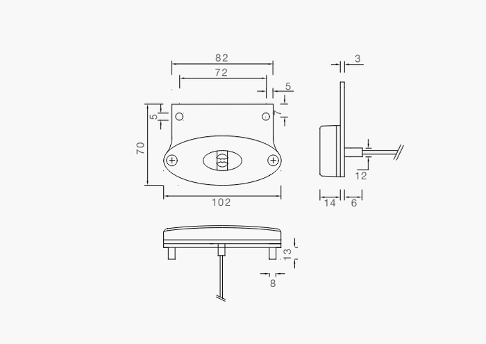 Juego de dos luces de posición LED ASPÖCK FLATPOINT II, naranja, universales, con soporte