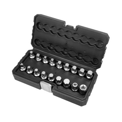 Juego de llaves para tapones de aceite YATO YT-05991 (18 vasos)