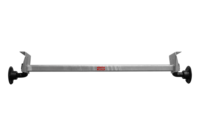 Eje sin freno KNOTT VG7-L para remolque de 750 kg, 1360 mm, 1676 mm, 4x130