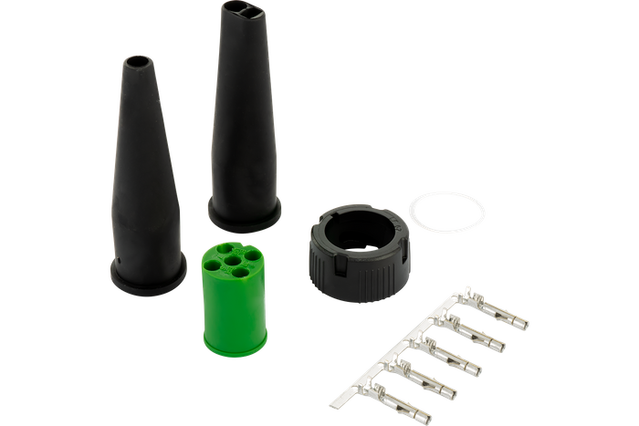 Conector ASPÖCK5-PIN bayoneta para pilotos traseros 12V verde