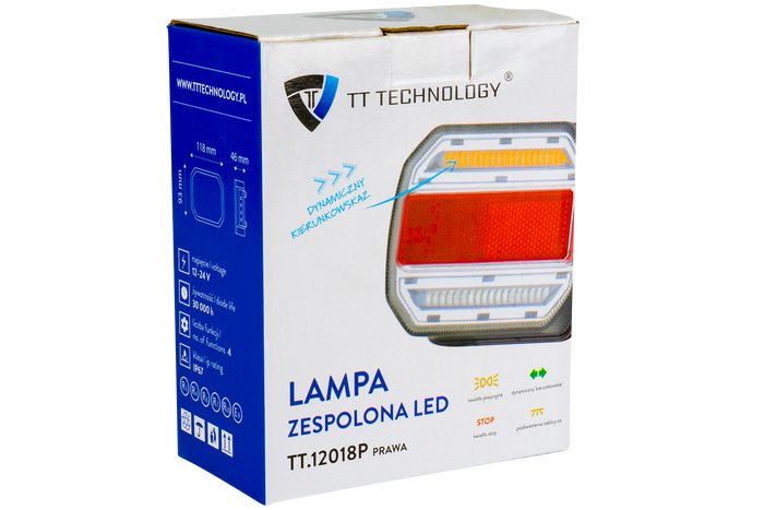 Luz trasera LED TT Technology TT.12018P 4 funciones derecha