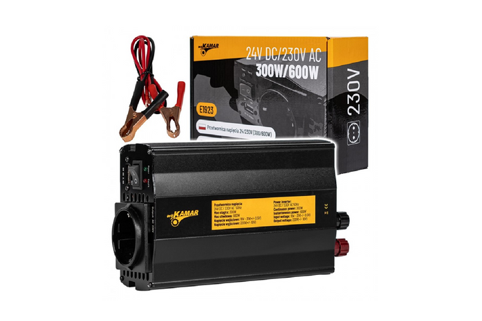 Convertidor de voltaje 24V/230V (300/600W) KAMAR E1923