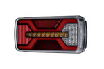 Luz trasera KAMAR X-SPIDER L2430, bayoneta de 5 pines, 6 funciones, izquierda