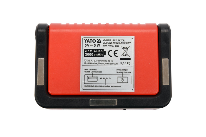 Foco portátil + linterna YATO YT-81819 COB LED 300lm