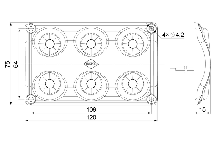 Lámpara de interior para coche HORPOL LWD2154 LED 990lm