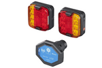 Luces traseras LED ProPlus de 7 pines, 4 funciones (izquierda + derecha), magnéticas, Bluetooth.