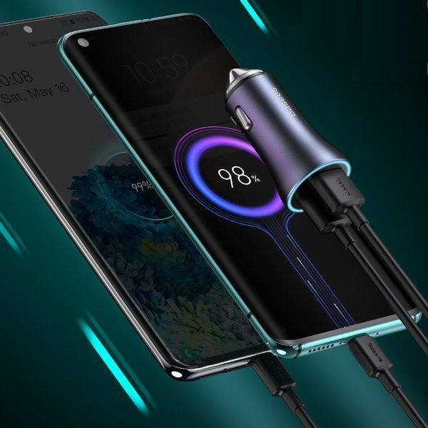 Cargador de coche BASEUS Golden Pro 2xUSB de 40 W + cable USB