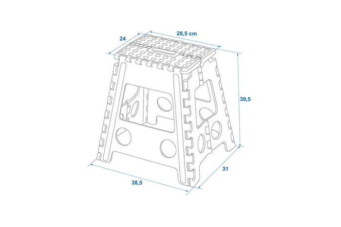 Taburete plegable para remolque ProPlus 770826, 120 kg.