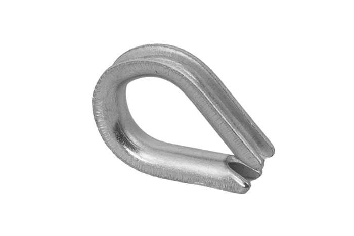 Guardacabos de cuerda DROMET KU.4, con amarre de acero, 4 mm