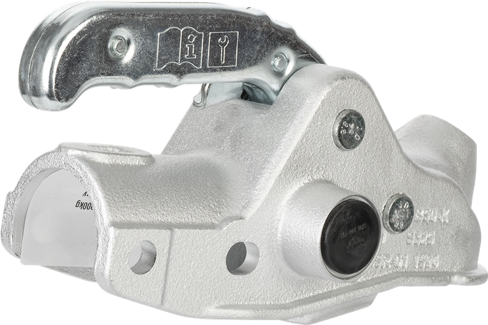 Enganche de bola AL-KO AK301 para remolque de 3000 kg con barra de tiro tubular de 50 mm, hierro fundido