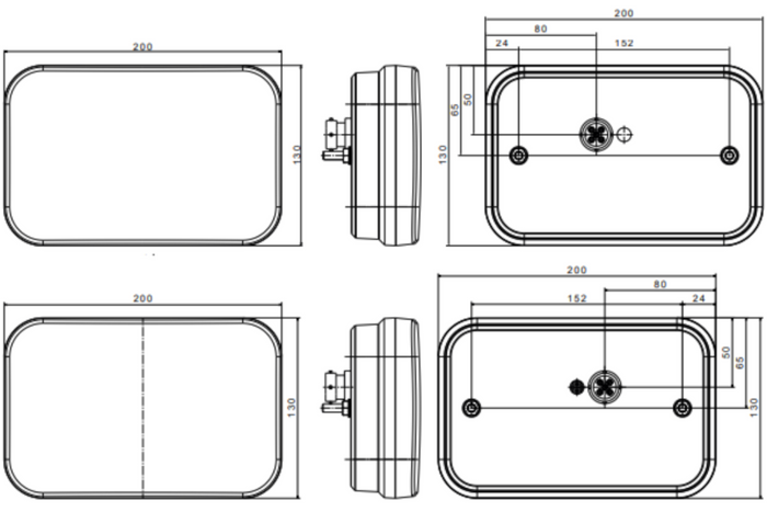 Luces traseras FRISTOM FT-270 LED 7 funciones izquierda+derecha