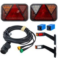 Juego de luces: luces traseras LED FRISTOM FT-270 + luces de posición LED FRISTOM FT-145 + arnés MANTES 5,2 m 13PIN