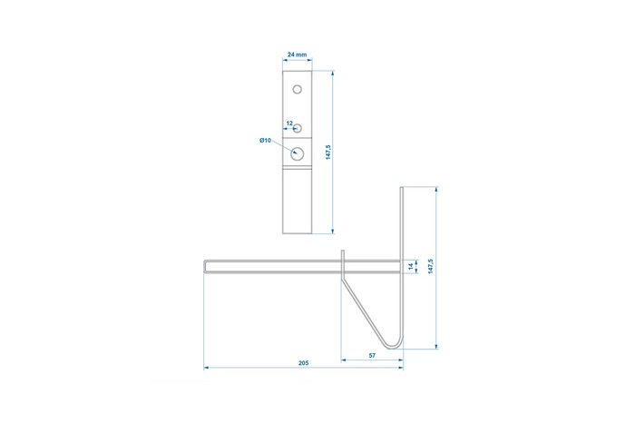 Juego de dos soportes de pared para ruedas ProPlus 390050