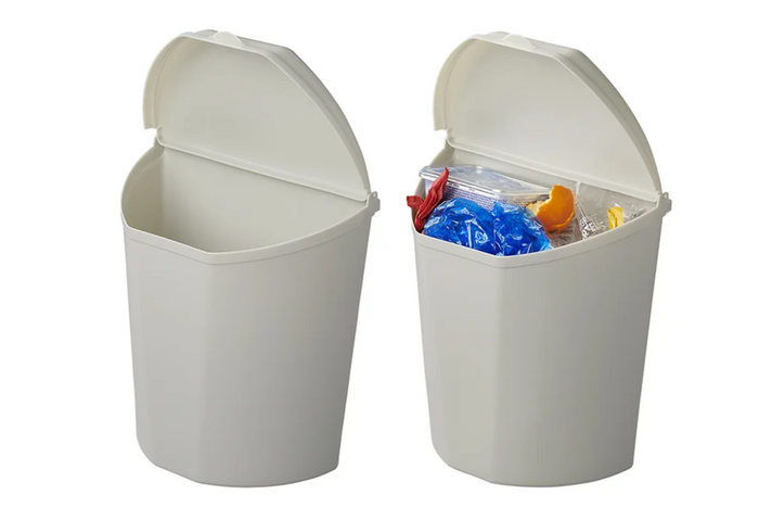 Cubo de basura ProPlus 370402 con tapa para remolques y autocaravanas, 6 litros.