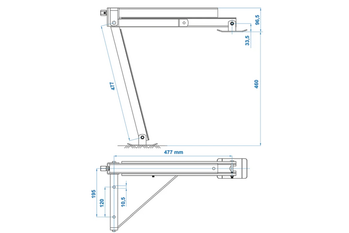 Soporte de esquina extensible ProPlus 361510V01 para remolque, lado delantero izquierdo/trasero derecho, 600 kg, 460 mm