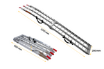 Rampas plegables UNITRAILER ALR002 de aluminio para remolques de 221 cm y 680 kg con correa, juego de 2