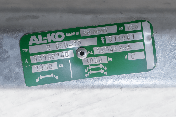 AL-KO COMPACT eje frenado para remolque / grúa 1000kg 1685mm 2180mm 5x112