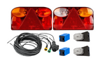Juego de luces: luces traseras FRISTOM FT-088 + luces de posición laterales ASPÖCK FLEXIPOINT I + arnés MANTES 7m 13-PIN