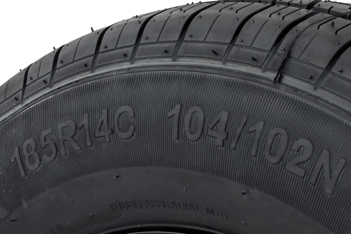Rueda de remolque reforzada KENDA TIRE 185/80 R14C 104/102N LLANTA DE ALUMINIO STARCO negro 5.5Jx14"H2 5x112 ET:30