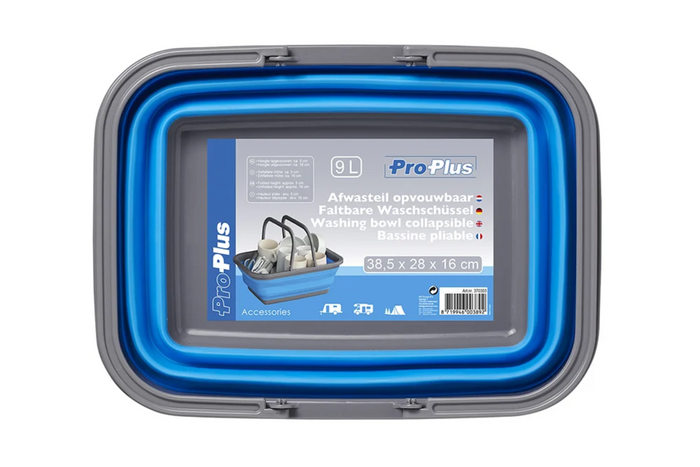 Bol de viaje plegable ProPlus 370303, bol de silicona de 9 litros.