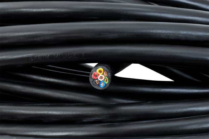 Cable eléctrico de siete núcleos TEXSIM YLY-S 7x1,5 - 1 m