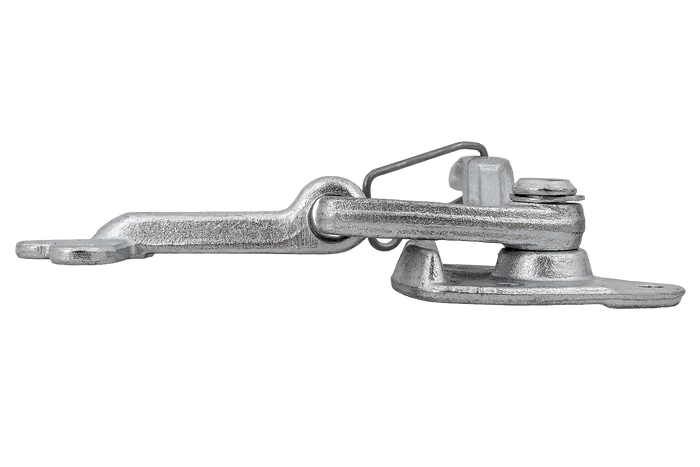 Enganche lateral derecho con fijación WINTERHOFF WV 20-R + WVG 20-A, cierre lateral completo del remolque