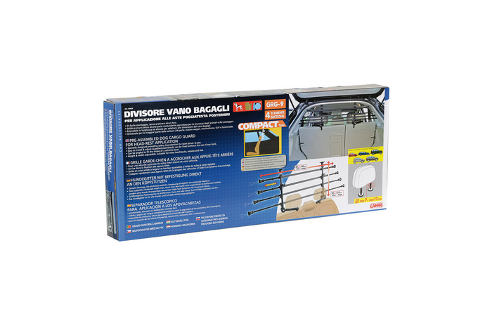 Mampara de maletero LAMP GRG-9 Barrera compacta para perros y equipaje 85-140cm