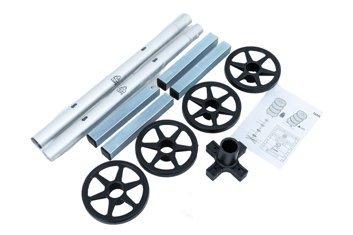 Soporte para ruedas de coche UNITRAILER, colgador para 4 ruedas/llantas de 100 kg