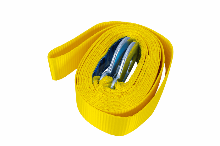 Cuerda de remolque con ganchos UNITRAILER correa de remolque 5m/50mm/4t amarilla