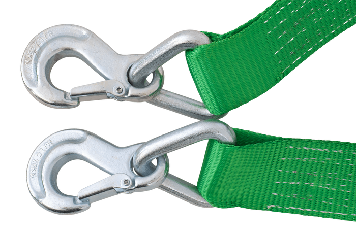 Cuerda de remolque con ganchos Correa de remolque HILLS 5m/60mm/6t verde
