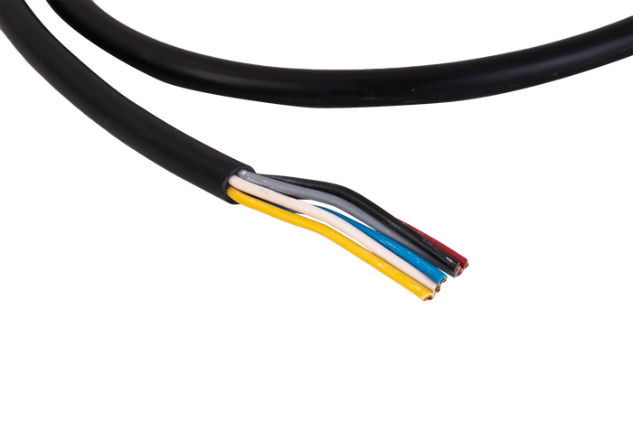 Conector bayoneta 6 PIN izquierdo FRISTOM para remolque, amarillo con cable de 1 m