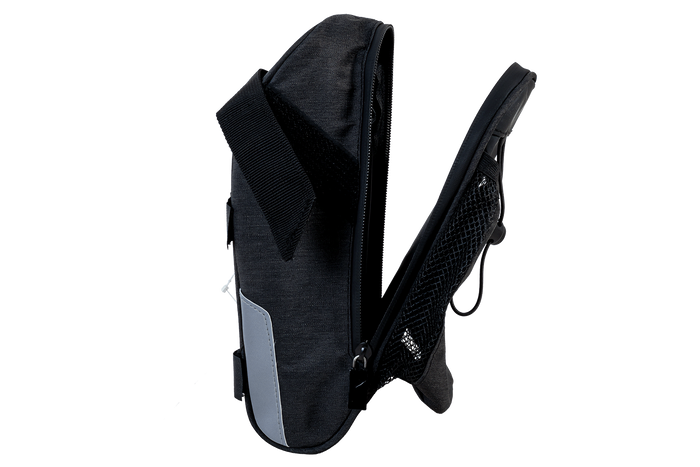 Bolsa de sillín para bicicleta PROFEX 82318 Long Black Lux con bolsillo para botella