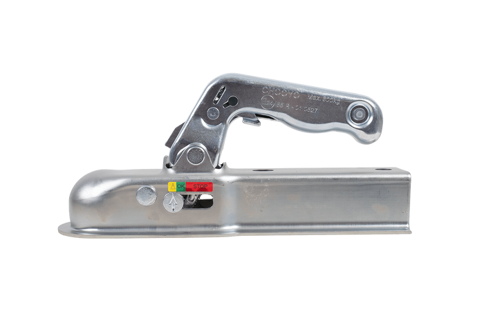 Enganche de bola CHOOYO JD.00.53.008 para remolque de 800 kg con barra de tiro cuadrada de 40 mm