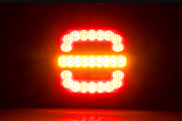 Luz trasera LED HORPOL ROCA LZD 2803 de 3 funciones, universal con soporte.