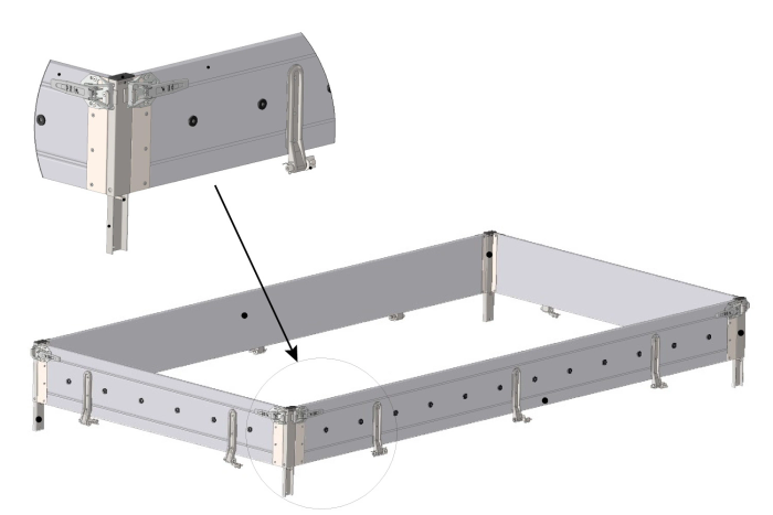 Laterales de aluminio OUTLET BIS H-300 para remolques TEMARED TRANSPORTER 3217/2 y HOCHLADER 320/2