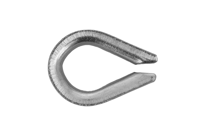 Guardacabos de cuerda DROMET KU.4, con amarre de acero, 4 mm