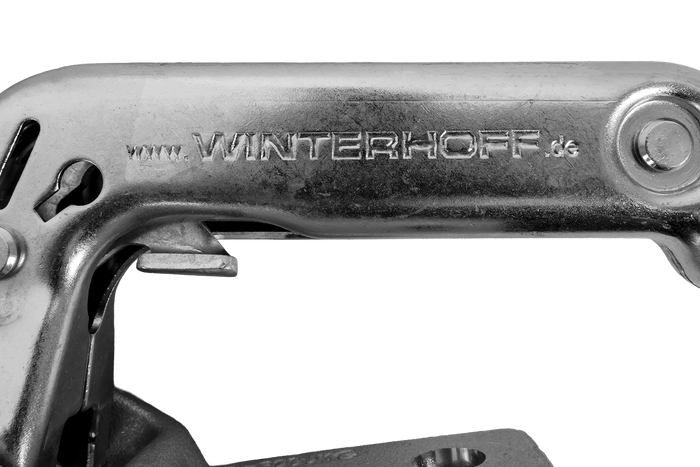 Enganche de bola WINTERHOFF WW 30-D3-K1212 para remolque de 3000 kg con barra de tiro de tubo de 50-51 mm, hierro fundido.