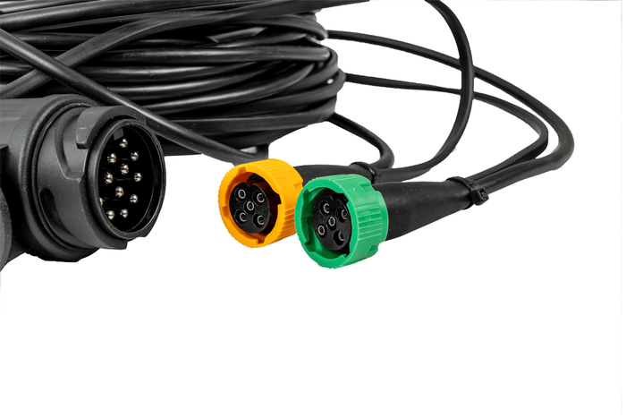 Juego de luces: luces traseras LED FRISTOM + luces de posición laterales LED HORPOL + arnés MANTES de 7 m y 13 pines