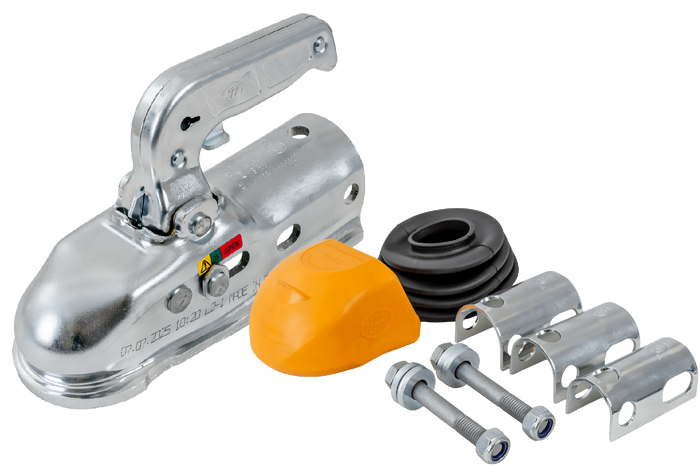 Enganche de bola STEELPRESS BC-3000.1D-00-00+Z3 para remolque de 3000 kg con barra de tiro tubular de 35-50 mm